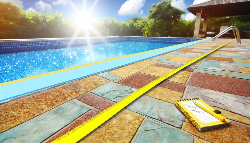 calculating pool deck size