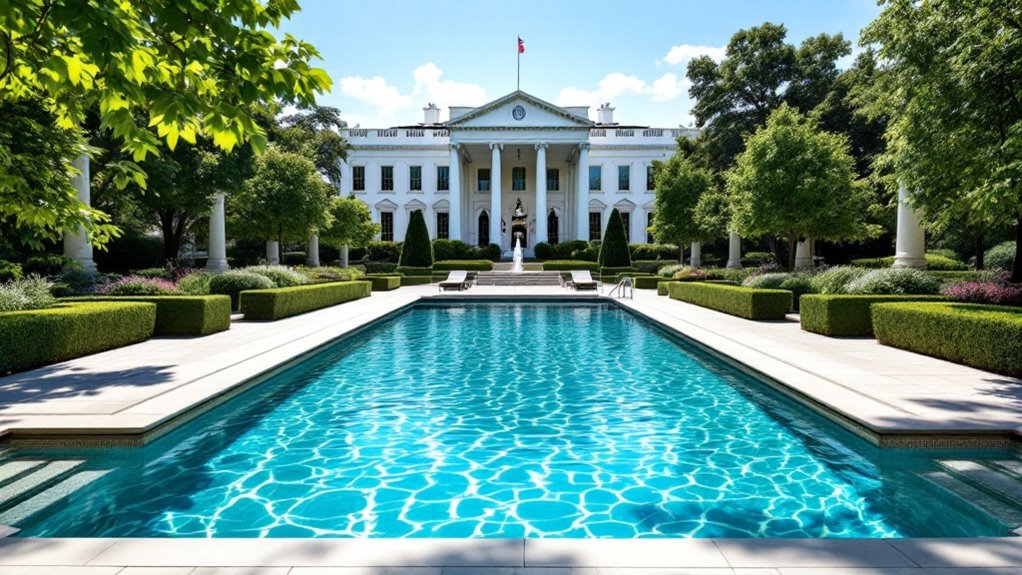 white house swimming pool