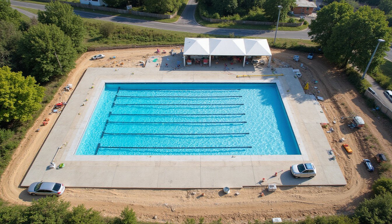 meticulously planned olympic pool facility