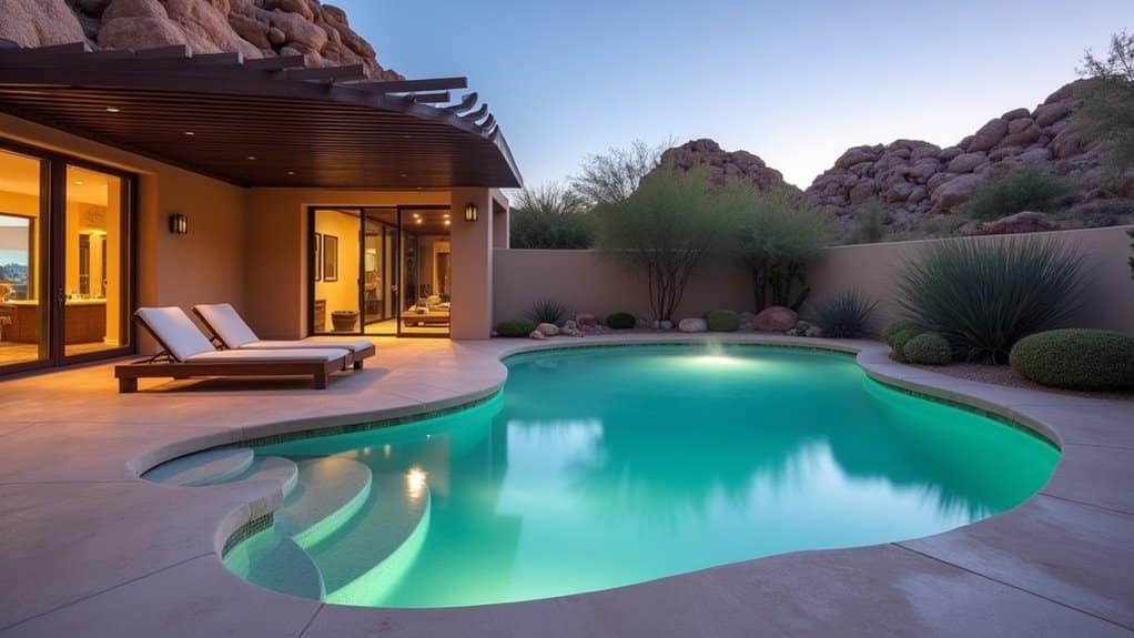 harmonious desert spa oasis design