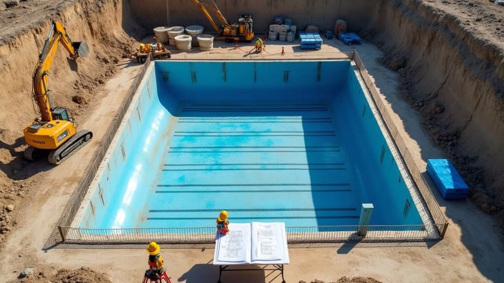 olympic sized swimming pool construction