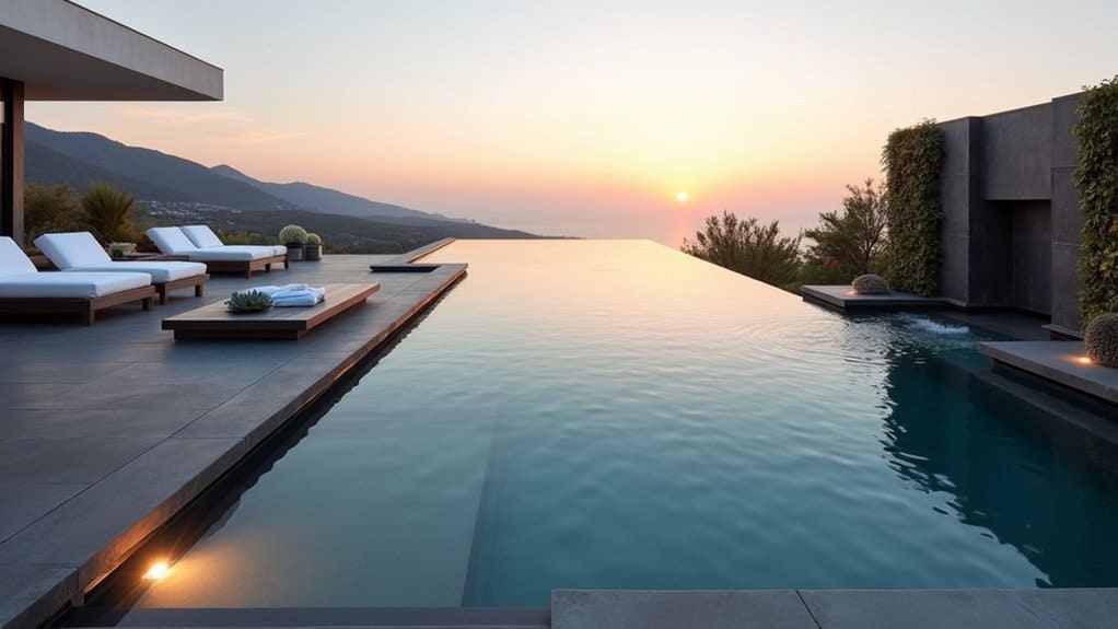 organic minimalist geometric harmonious pool design