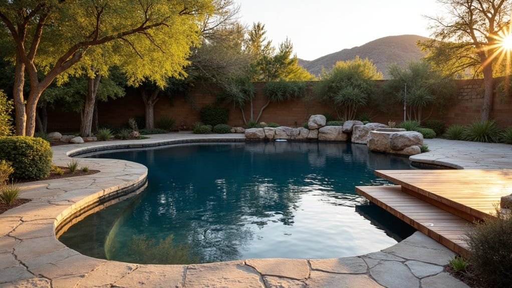 organic stone pool design integration