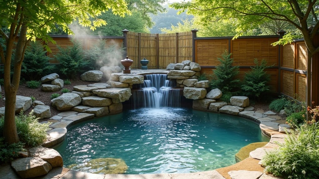 water features enhance spa retreat