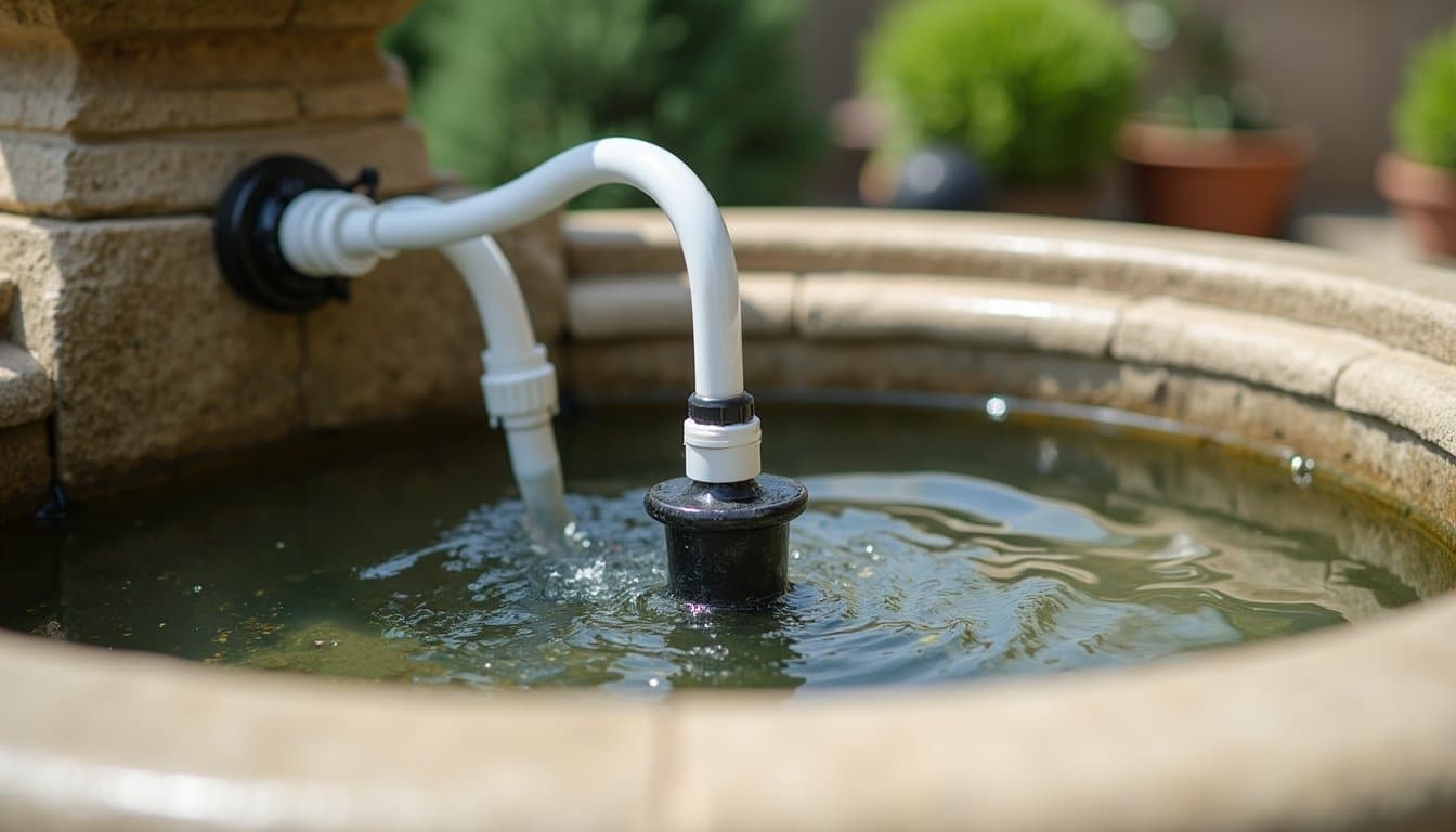 submersible pump flexible plumbing flow control