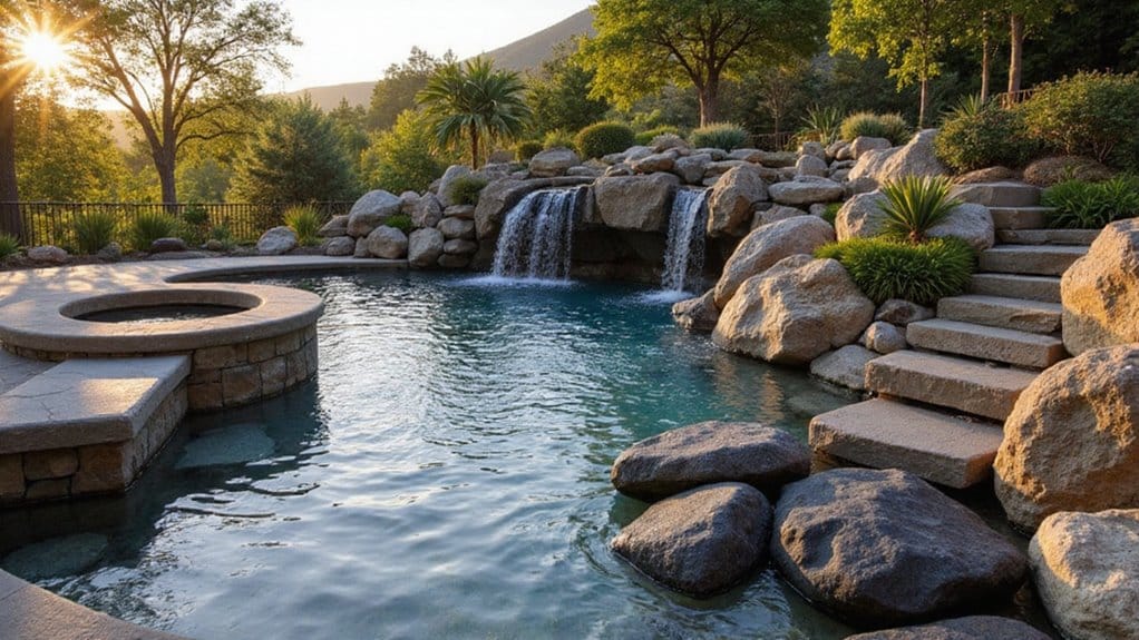 backyard landscaping rock design ideas
