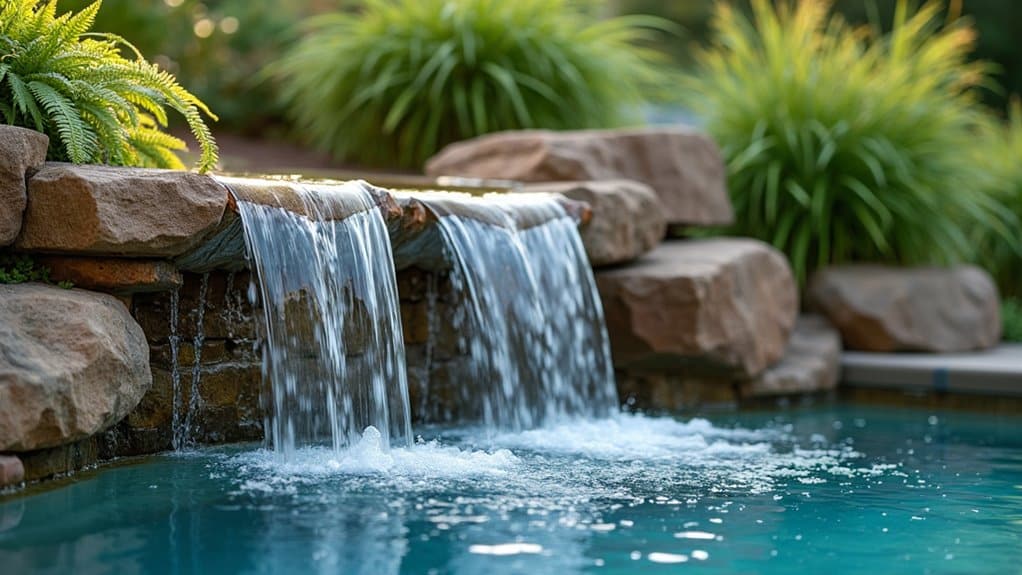 diy backyard rock waterfall pool