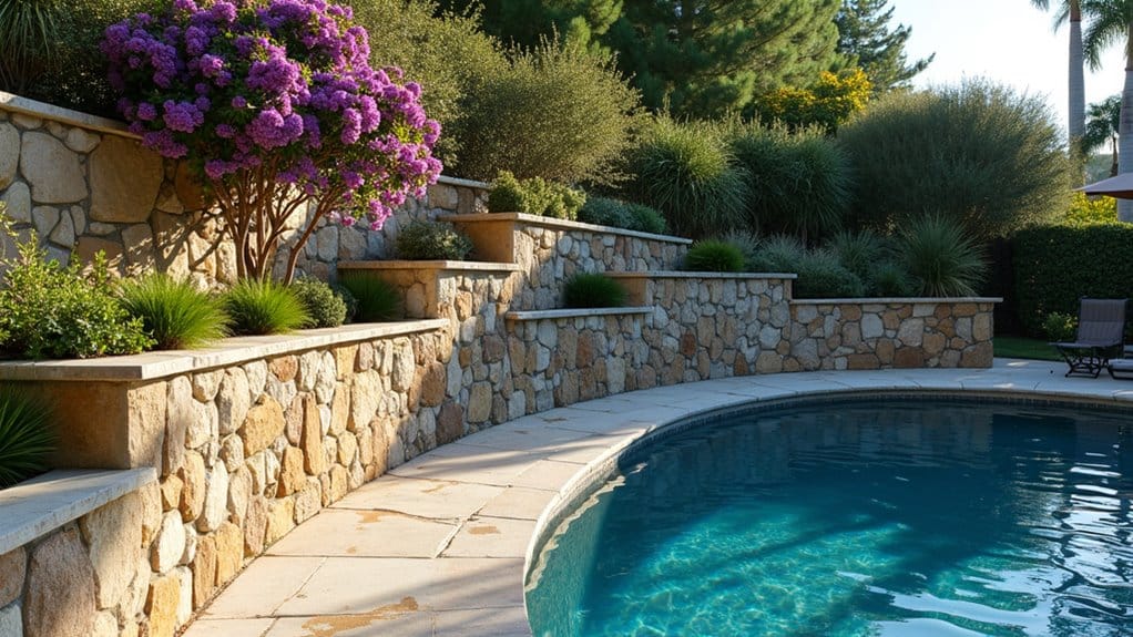 integrated planting poolside structural functionality