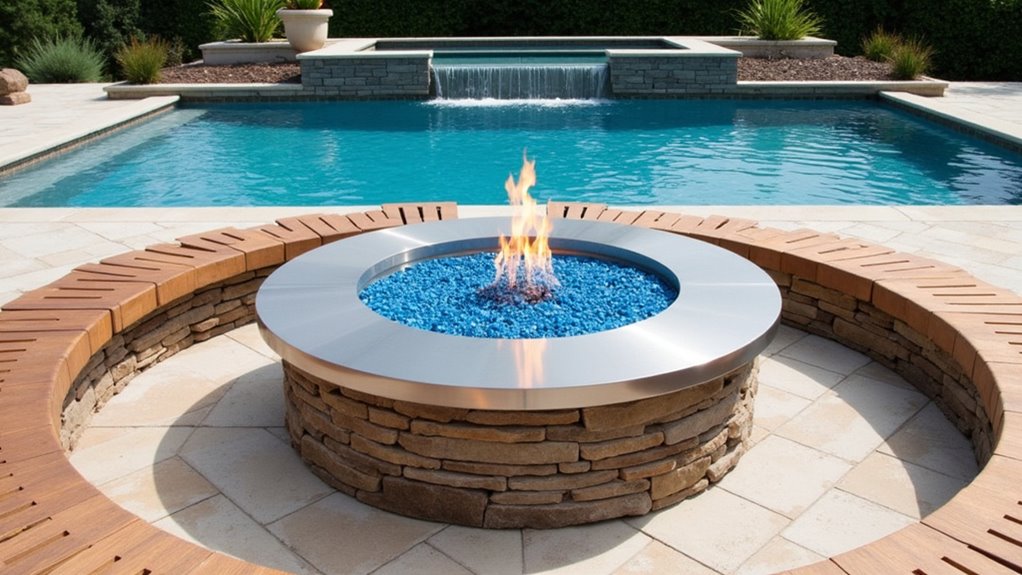 poolside fire pit design considerations