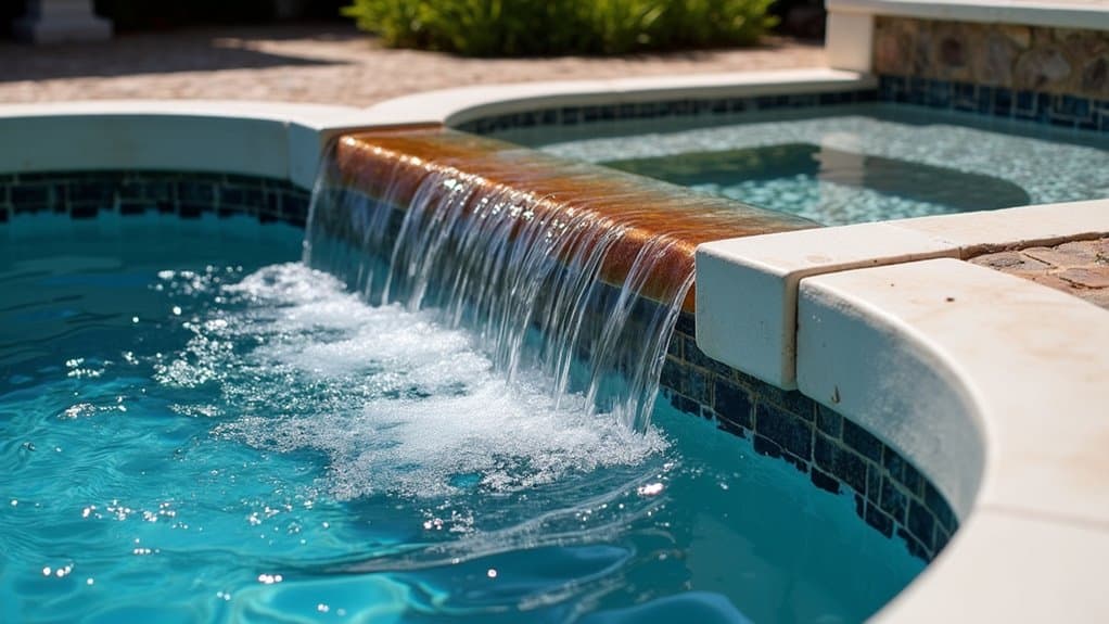 waterproofing and sealing pool waterfall surfaces