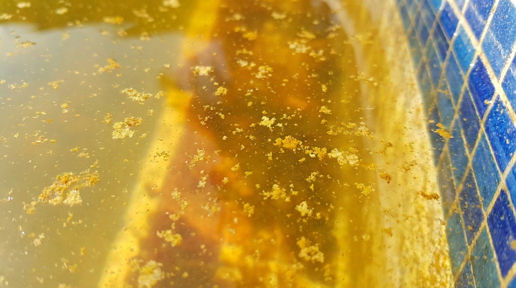 chlorine resistant slimy free floating equipment infecting mustard algae