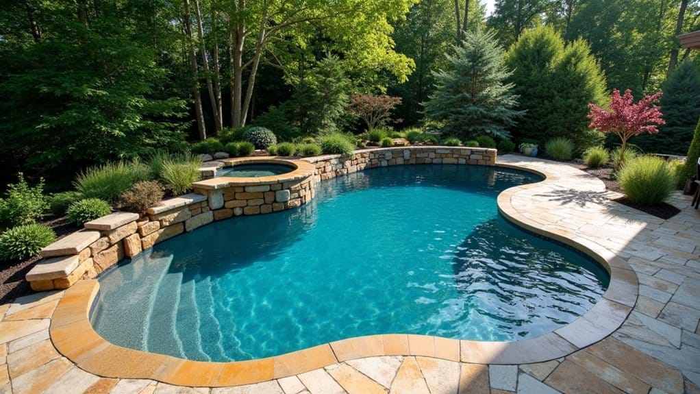 elegant flowing natural backyard appeal