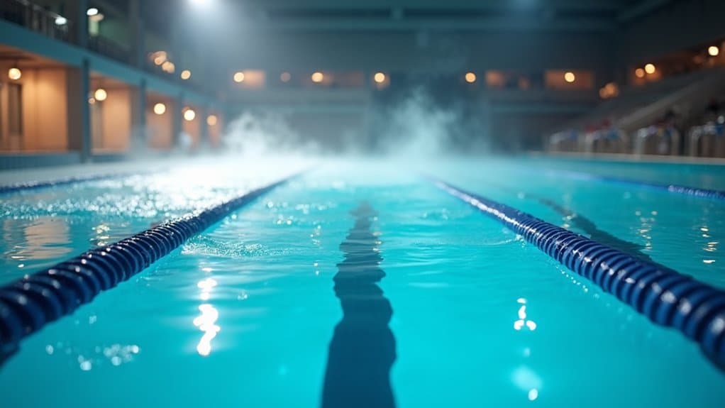 precisely regulated swimming pool temperatures