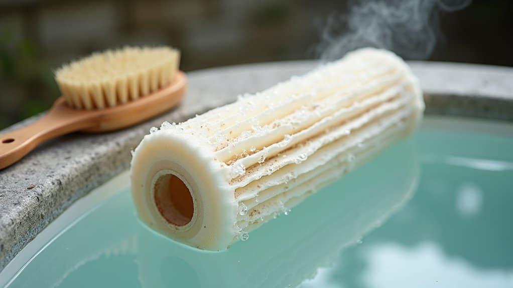 spa filter cleaning with vinegar