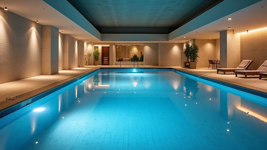 indoor pool deck drainage
