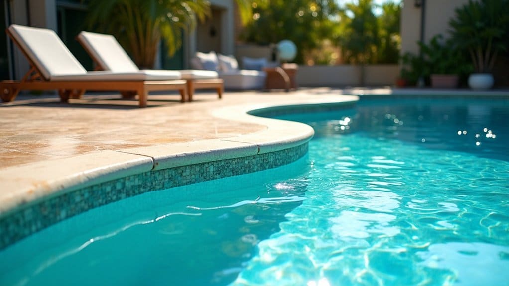 gunite pool sun ledges