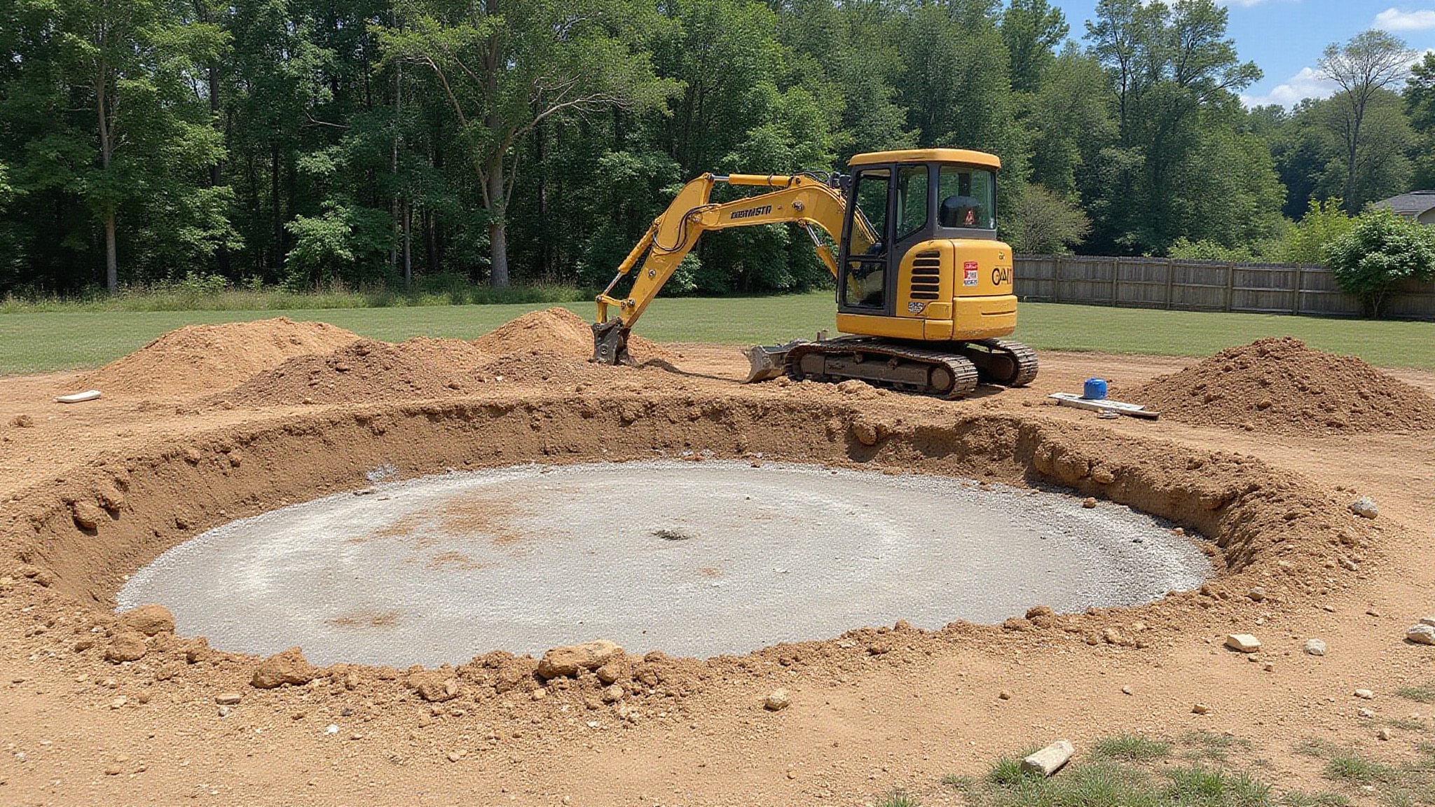 permits and site excavation costs