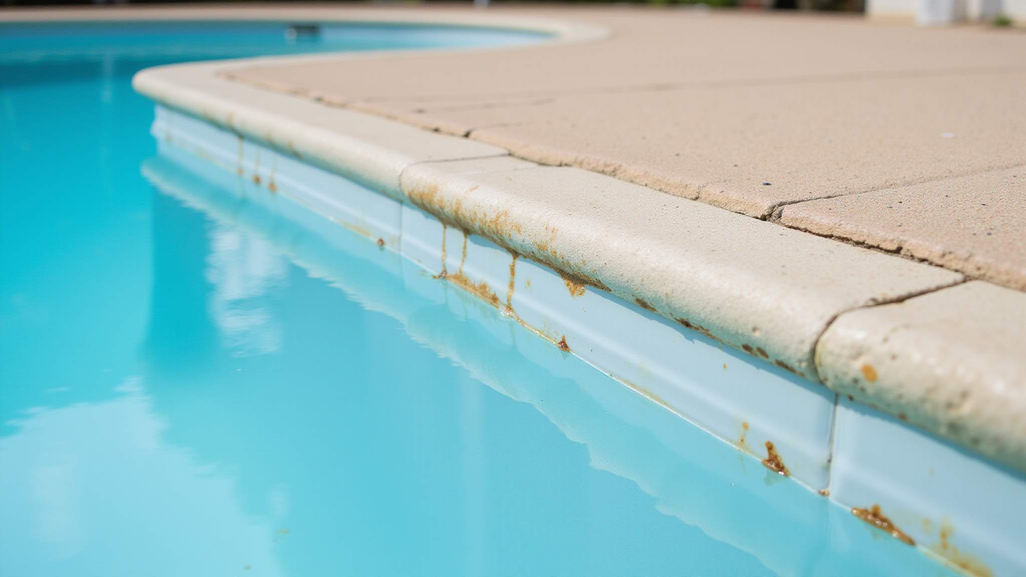 iron induced brown rust stains from oxidation in chlorinated water