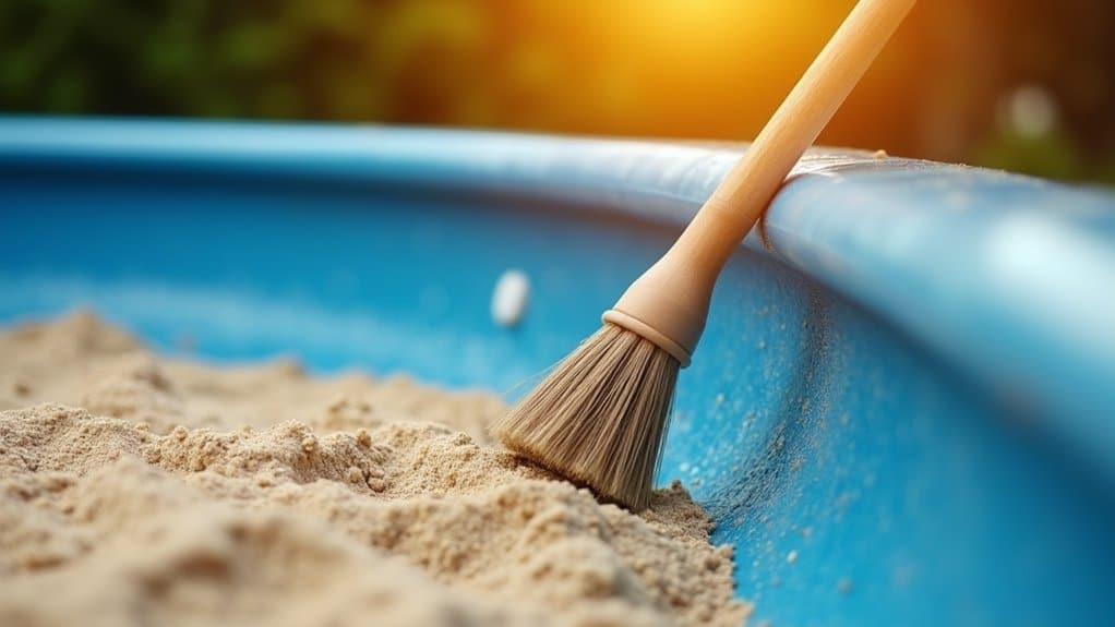 vacuum to remove settled sand